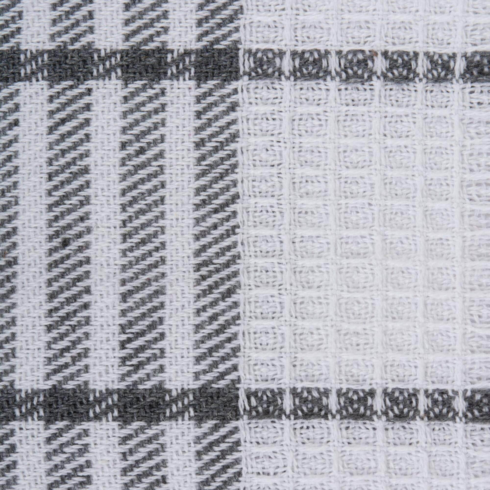 DII® J&M Gray Waffle Weave Dishtowel & Dishcloth Set